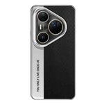 For Huawei Pura 80 Ultra Camera Design Diamond Texture Leather PC Phone Case(Black)