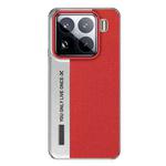 For Xiaomi 15 Pro Camera Design Diamond Texture Leather PC Phone Case(Red)
