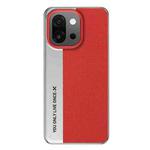 For OnePlus 13T Camera Design Diamond Texture Leather PC Phone Case(Red)