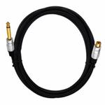 6.35mm Mono Plug Male to RCA Female Audio Adapter Cable for Ampfler, Speaker, Guitar, Length:3m(Black)