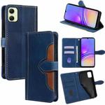 For Samsung Galaxy A05 4G Skin Feel Magnetic Buckle Leather Phone Case(Blue)