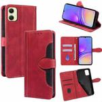 For Samsung Galaxy A05 4G Skin Feel Magnetic Buckle Leather Phone Case(Red)