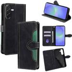 For Samsung Galaxy A36 5G Skin Feel Magnetic Buckle Leather Phone Case(Black)