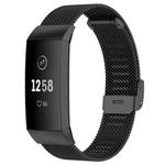 For Fitbit Charge 4 / 3 xDfind Milanese Metal Buckle Watch Band(Black)