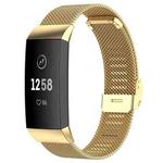 For Fitbit Charge 4 / 3 xDfind Milanese Metal Buckle Watch Band(Gold)