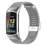 For Fitbit Charge 6 / 5 xDfind Milanese Metal Buckle Watch Band(Silver)