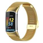 For Fitbit Charge 6 / 5 xDfind Milanese Metal Buckle Watch Band(Gold)