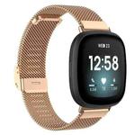 For Fitbit Versa 4 / 3 / Sense2 / 1 xDfind Milanese Metal Buckle Watch Band(Rose Gold)