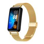 For Huawei Band 10 / 9 / 8 NFC xDfind Milanese Metal Buckle Watch Band(Gold)
