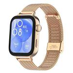 For Huawei Watch Fit3 / Fit4 / Fit4 Pro xDfind Milanese Metal Buckle Watch Band(Rose Gold)