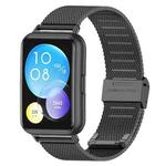 For Huawei Watch Fit 2 xDfind Milanese Metal Buckle Watch Band(Black)