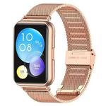 For Huawei Watch Fit 2 xDfind Milanese Metal Buckle Watch Band(Rose Gold)