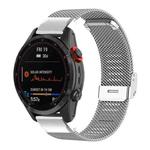 For Garmin Fenix 8/7X/6X/5X 26mm xDfind Milanese Metal Buckle Watch Band(Silver)