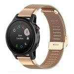 For Garmin Fenix 8/7/6/5 22mm xDfind Milanese Metal Buckle Watch Band(Rose Gold)