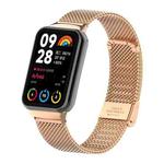 For Xiaomi Smart Band 9 Pro/8 Pro/Redmi Watch 5/4 xDfind Milanese Metal Buckle Watch Band(Rose Gold)