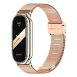 For Xiaomi Smart Band 10 / 9 / 8 NFC xDfind Milanese Metal Buckle Watch Band(Rose Gold)