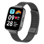 For Xiaomi Redmi Watch 3 Active / Lite xDfind Milanese Metal Buckle Watch Band(Black)