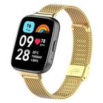 For Xiaomi Redmi Watch 3 Active / Lite xDfind Milanese Metal Buckle Watch Band(Gold)