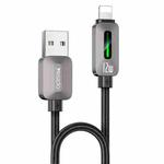 Yesido CA137L 12W USB to 8 Pin Streamer Light Data Cable, Length: 1.2m(Grey)