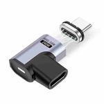 Type-C Male to Female PD240W 80Gbps 60K Magnetic Suction Adapter, Style:Elbow Head(Space Grey)