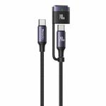 Yesido CA197 2 in 1 240W Type-C to Type-C and MagSafe 3 Magnetic Charging Data Cable, Length: 2m(Black)