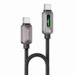 Yesido CA198 60W Type-C to Type-C Streamer Light Data Cable, Length: 1.2m(Grey)