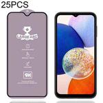 For Samsung Galaxy A14 4G 25pcs 9H 0.4mm High Aluminum Large Arc Tempered Glass Film