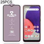 For Samsung Galaxy A22e 25pcs 9H 0.4mm High Aluminum Large Arc Tempered Glass Film