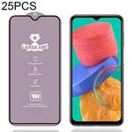 For Samsung Galaxy M33 5G 25pcs 9H 0.4mm High Aluminum Large Arc Tempered Glass Film