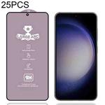 For Samsung Galaxy S23 5G 25pcs 9H 0.18mm High Aluminum Large Arc Tempered Glass Film, Support Fingerprint Unlocking