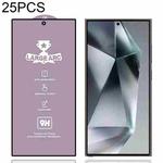 For Samsung Galaxy S24 Ultra 5G 25pcs 9H 0.18mm High Aluminum Large Arc Tempered Glass Film, Support Fingerprint Unlocking