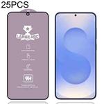 For Samsung Galaxy S25 5G 25pcs 9H 0.18mm High Aluminum Large Arc Tempered Glass Film, Support Fingerprint Unlocking