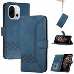 For OnePlus 13T Cubic Skin Feel Flip Leather Phone Case(Blue)