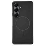 For Samsung Galaxy S25 5G 3-Side Coverage Thin Circle MagSafe Phone Case(Black)