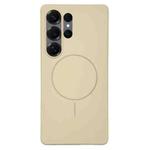 For Samsung Galaxy S25 Ultra 5G 3-Side Coverage Thin Circle MagSafe Phone Case(Desert Gold)
