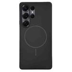 For Samsung Galaxy S25 Ultra 5G 3-Side Coverage Thin Circle MagSafe Phone Case(Black)