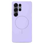 For Samsung Galaxy S24 Ultra 5G 3-Side Coverage Thin Circle MagSafe Phone Case(Purple)