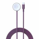 1-To-1 Type-C Charging Cable Watch Wireless Charger for Apple Watch Series(Purple)