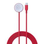 1-To-1 Type-C Charging Cable Watch Wireless Charger for Apple Watch Series(Red)