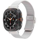 For Samsung Galaxy Watch Ultra 47mm Milanese Integrated Buckle Metal Watch Band(Starlight)