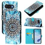 For Google Pixel 9a Colored Drawing Pattern Plain Weave Leather Phone Case(Undersea Mandala)