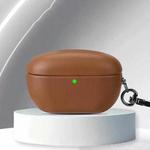 For Sony WF-1000XM5 Oily Leather Split Earphone Case(Coffee)