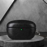 For Sony WF-1000XM5 Oily Leather Bluetooth Earphone Protective Case(Black)