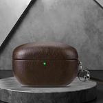 For Sony WF-1000XM5 Oily Leather Bluetooth Earphone Protective Case(Coffee)