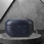 For Sony WF-1000XM5 Oily Leather Bluetooth Earphone Protective Case(Navy Blue)
