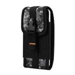 For 6.7-7.2 inch Universal PVC Digital Cloth Mobile Phone Waist Bag(Black)