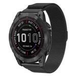 For Garmin Fenix 8/7X/6X/5X 26mm xDfind Milanese Quick Release Metal Watch Band(Black)