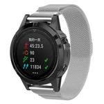 For Garmin Fenix 8/7/6/5 22mm xDfind Milanese Quick Release Metal Watch Band(Silver)