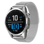 For Garmin Fenix 8/7S/6S/5S 20mm xDfind Milanese Quick Release Metal Watch Band(Silver)