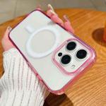 For iPhone 13 Pro Contrast Color Gradient Transparent MagSafe Phone Case(Purple Pink + Light Purple)